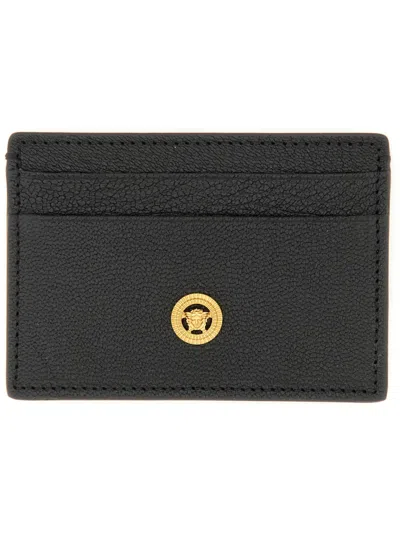 Versace Jellyfish Biggie Card Case In Black