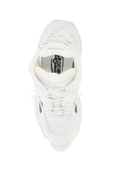 Versace White Sneakers With Panelled Design And Cut-out In White