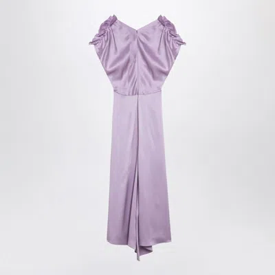 Victoria Beckham Petunia-coloured Midi Dress With Ruffles In Pink