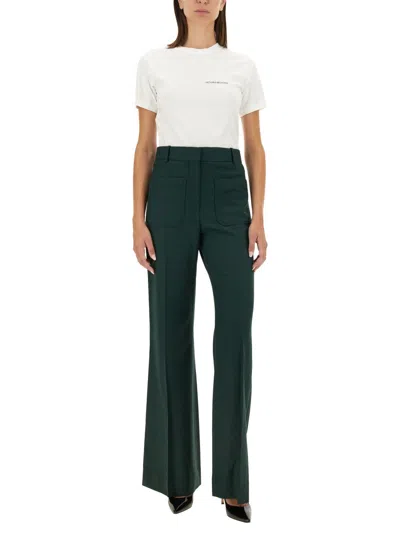 Victoria Beckham Womens White Logo-print Regular-fit Organic-cotton Jersey T-shirt Xl In White
