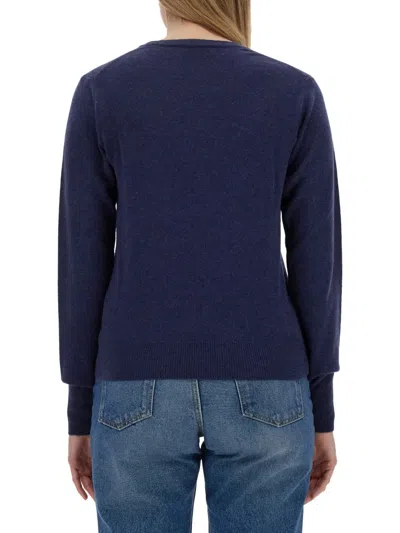 Vivienne Westwood Bea Cardigan With Logo Embroidery In Blue