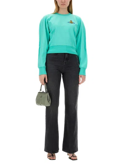 Vivienne Westwood Orb-embroidered Cotton Sweatshirt In Multicolor