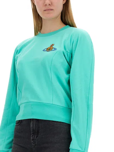 Vivienne Westwood Orb-embroidered Cotton Sweatshirt In Multicolor
