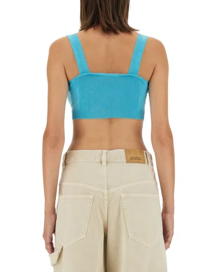 Vivienne Westwood Crop Top With Embroidered Orb Logo In Multicolor