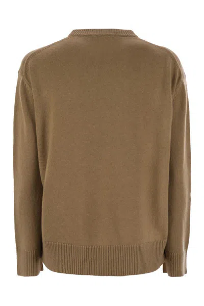 S Max Mara Oversized Wool And Cashmere Jumper In Brown