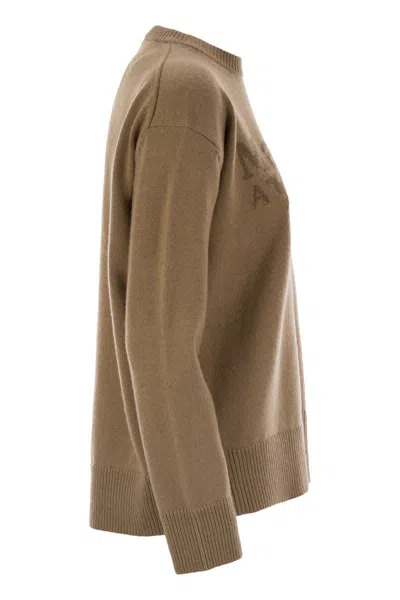 S Max Mara Oversized Wool And Cashmere Jumper In Brown