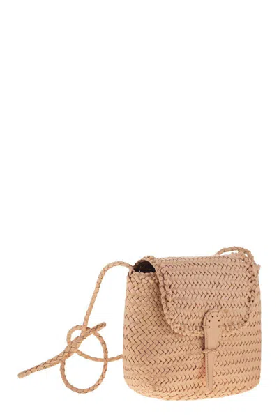 Dragon Diffusion Mini City Bag - Woven Leather Bag In Pink