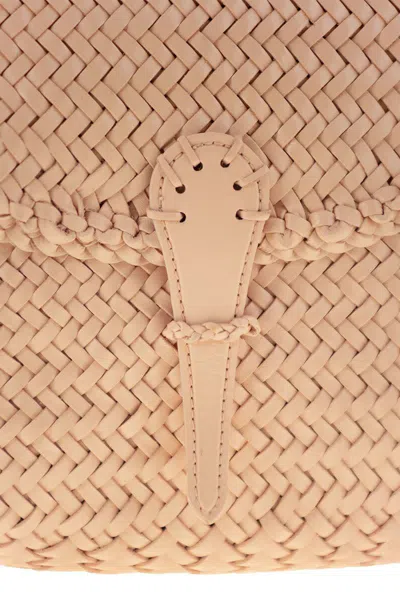 Dragon Diffusion Mini City Bag - Woven Leather Bag In Pink