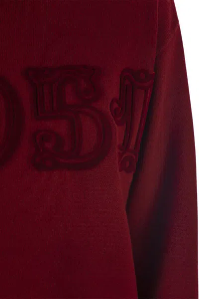 Max Mara Fido - Monogram Pullover In Wool And Cashmere In Red