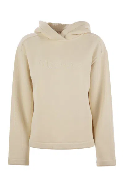 Max Mara Ivory Cotton Blend Gary Sweatshirt In Beige