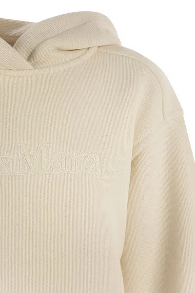 Max Mara Ivory Cotton Blend Gary Sweatshirt In Beige