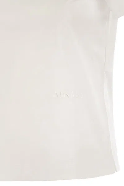Max Mara Logo Embroidered Crewneck T-shirt In White