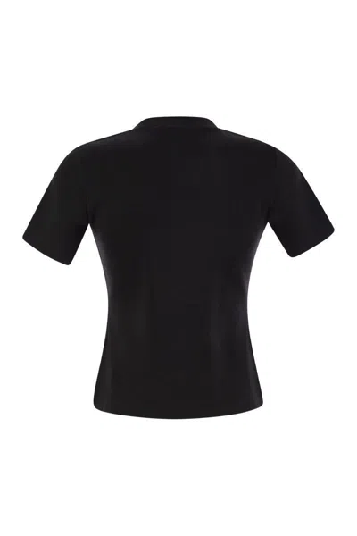 Max Mara Adelio Black Viscose Blend T-shirt In Black