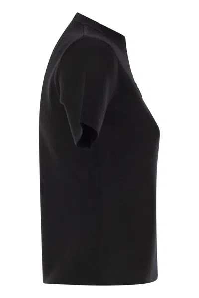 Max Mara Adelio Black Viscose Blend T-shirt In Black