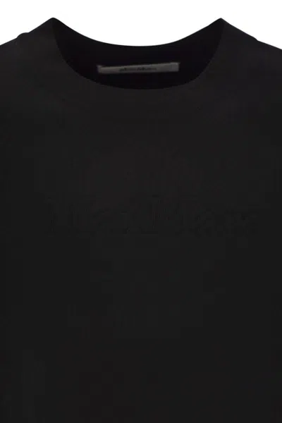 Max Mara Adelio Black Viscose Blend T-shirt In Black