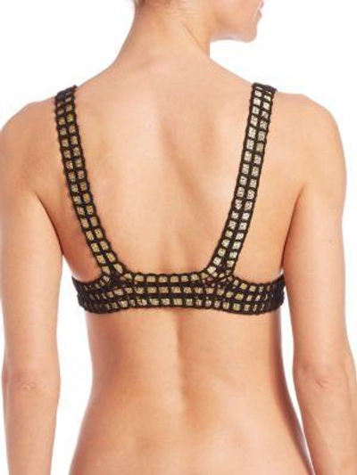 Shop Kiini Chacha Bikini Top In Black-gold