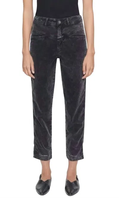 Closed Pedal Pusher Velvet Jean In Washed Black In Black