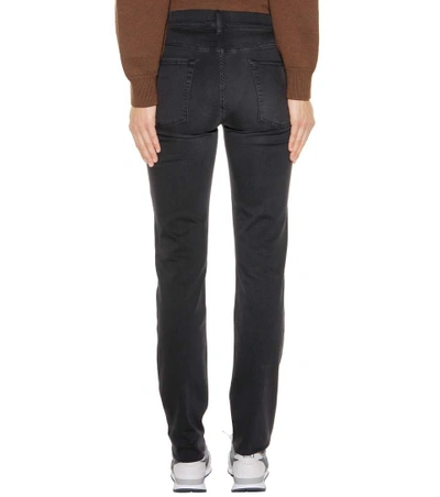 Shop 7 For All Mankind Rozie Slim High-rise Jeans In Black