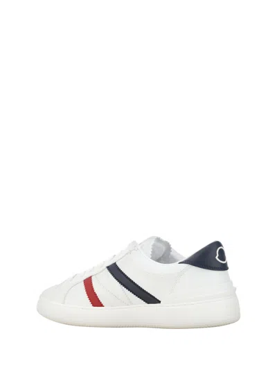 Shop Moncler Elegant White Monaco M Men's Sneakers