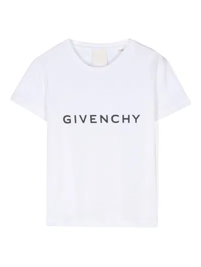 Givenchy Boy's Classic Logo-print T-shirt In White