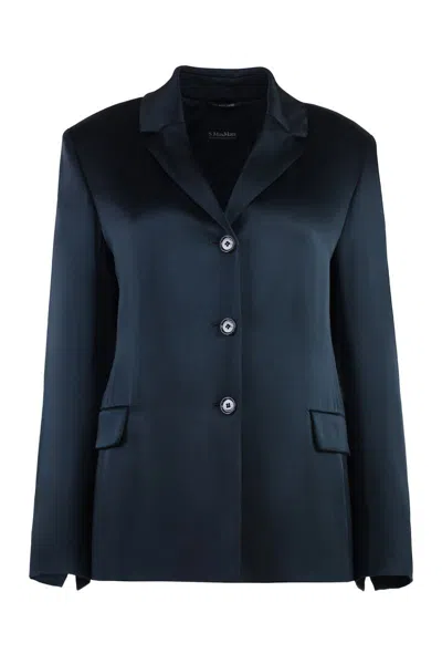 's Max Mara S Max Mara Guido Satin Blazer In Blue
