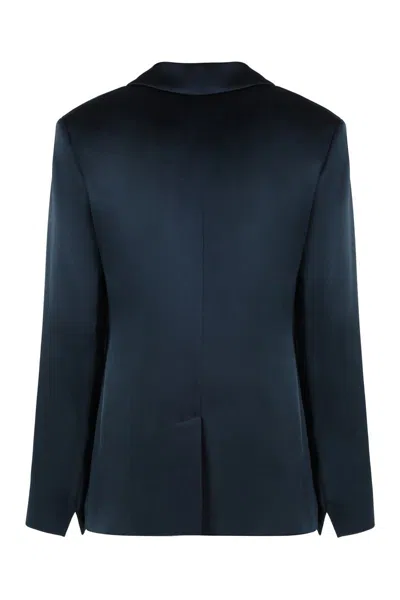 's Max Mara S Max Mara Guido Satin Blazer In Blue