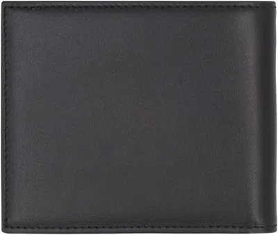 Dolce & Gabbana Small Zip-around Wallet In Calfskin With Raised Logo In Black