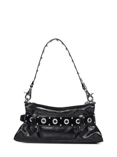 Dsquared2 Gothic Leather Shoulder Bag In Black