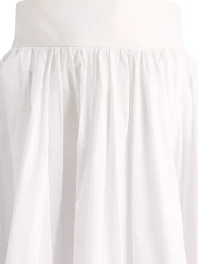Fit Skirt With Bandeau At The Waist Skirts White In White