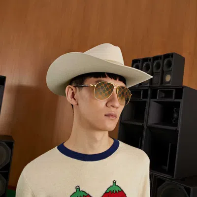 Gucci Eyewear Sunglasses In Gold