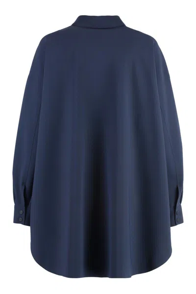Herno Women's Technical Fabric Overshirt In Blue