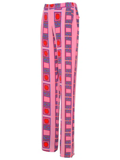 Kutnia Pink Silk Zeugma Pants In Pink