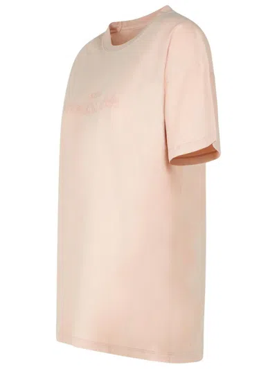 Maison Margiela T-shirt With Embroidered Logo In Beige
