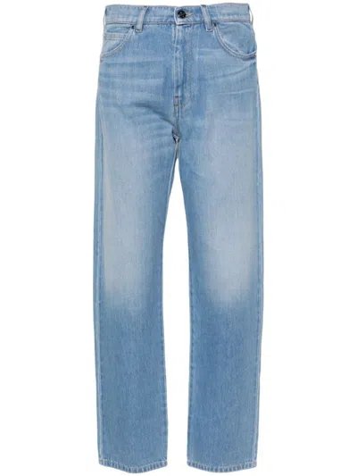 Max Mara Denim Cotton Jeans Trousers In Grey