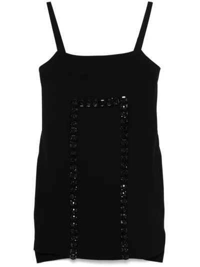 Max Mara Embellished Sleeveless Dress In Black