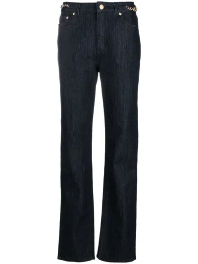 Michael Kors Cropped Denim Jeans In Blue