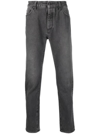 Palm Angels Cotton Denim Jeans In Black