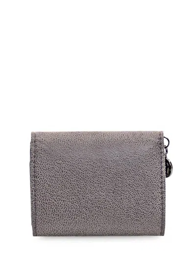 Stella Mccartney Falabella Chain-trimmed Wallet In Grey