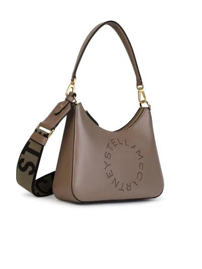 Stella Mccartney Small 'logo' Shoulder Bag In Beige 'alter Mat' In Beige