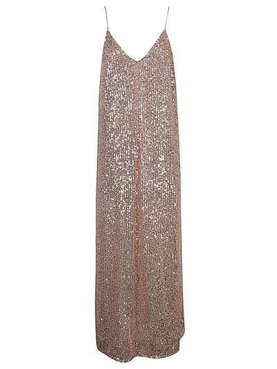 The Nina Studio Afrodite Sequin Dress In Gold