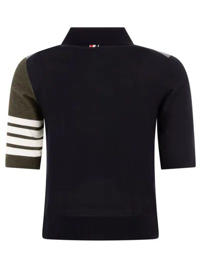 Thom Browne Gray Funmix 4-bar Polo In Grey