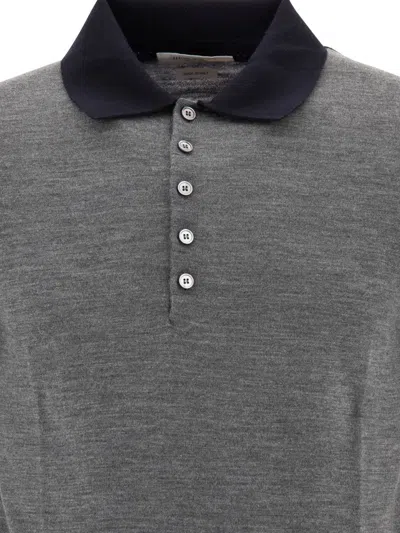 Thom Browne Gray Funmix 4-bar Polo In Grey