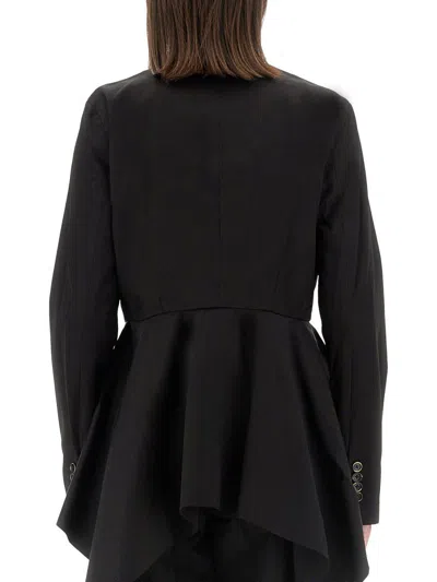 Uma Wang Black Viscose Blend Koney Jacket In Black