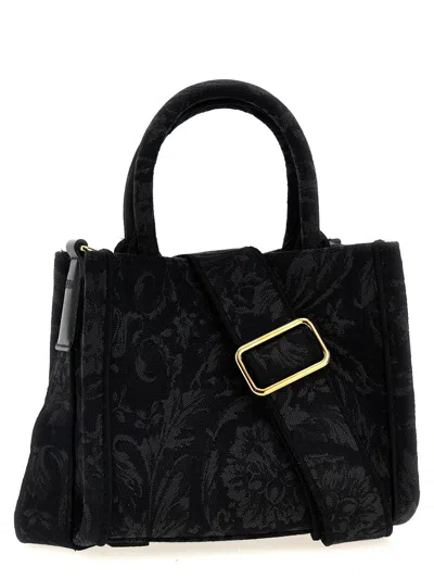 Versace 'extra Small Athena' Shopping Bag In Black