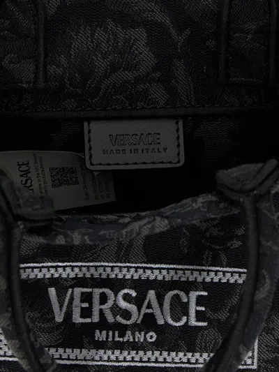 Versace 'extra Small Athena' Shopping Bag In Black