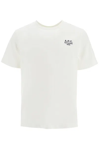 Apc A.p.c. Unisex Boxy T-shirt In Organic Cotton White Short Sleeves Women In White