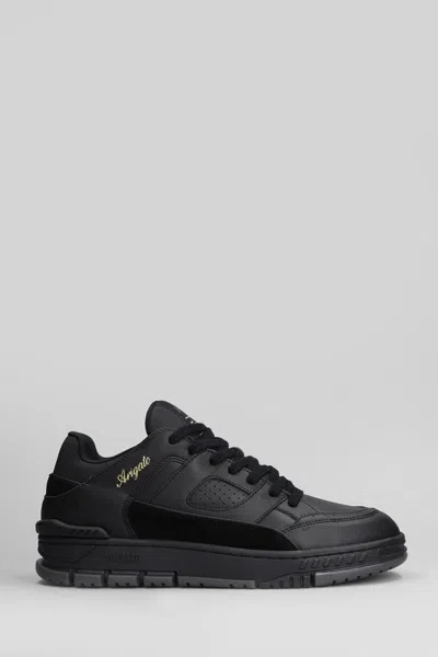 Axel Arigato Area Lo Sneakers In Black Suede And Leather In Black