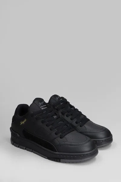 Axel Arigato Area Lo Sneakers In Black Suede And Leather In Black