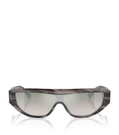 Ferrari Oversized Frame Sunglasses In Grey