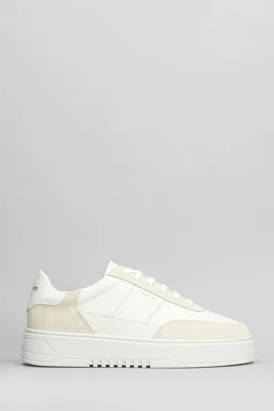 Axel Arigato Mens Cream Comb Orbit Chunky-sole Leather Low-top Trainers In Beige